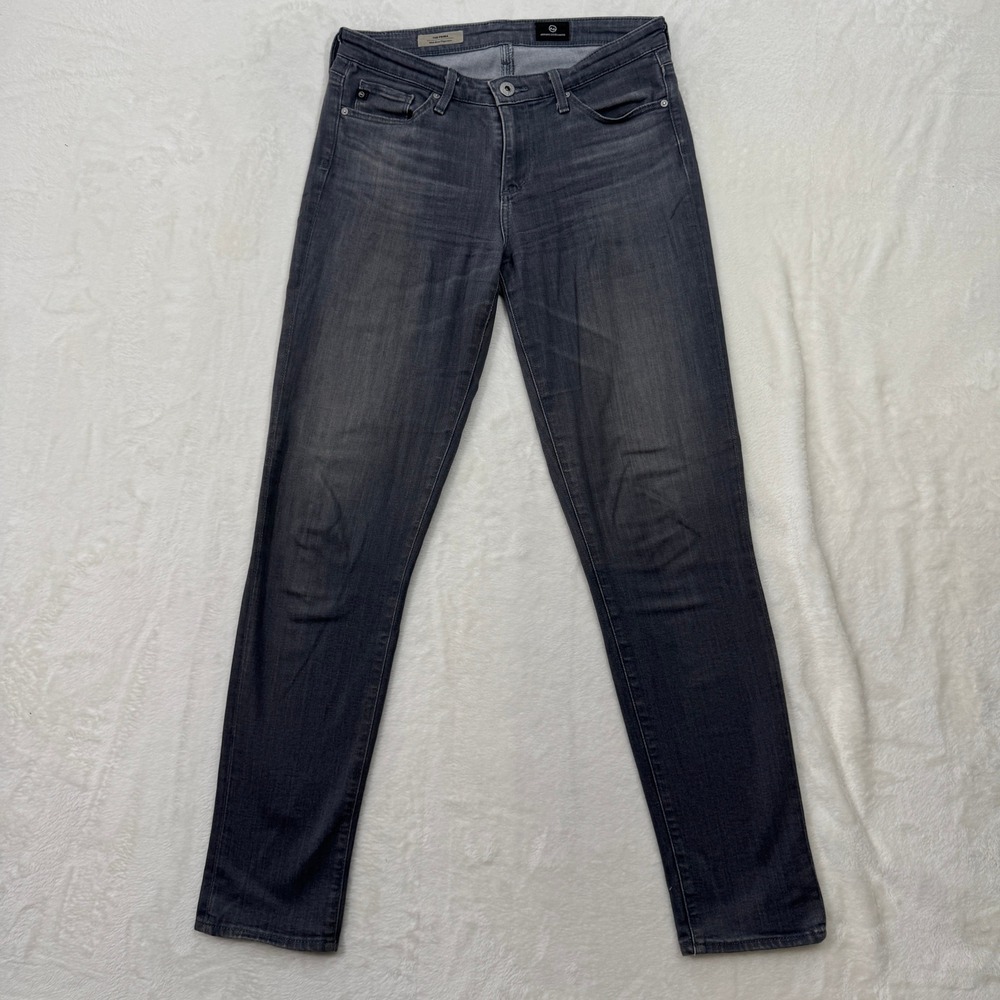 AG Jeans Womens 29 Grey The Prima Mid-Rise Cigarette Slim Stretch Denim Pants